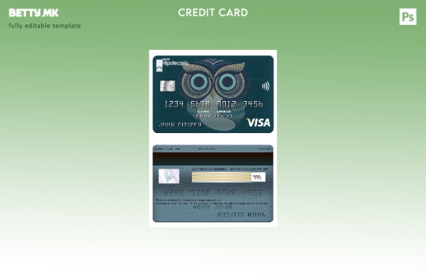 Шаблон за виза за банкарска картичка во модерен стил Аргентина Хипотекарио